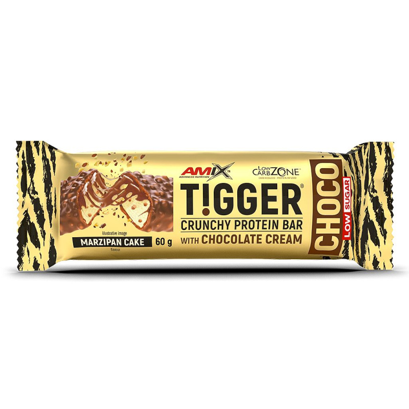 AMIX TiggerZero CHOCO Protein Bar, 60 g Příchuť: Triple Brownie