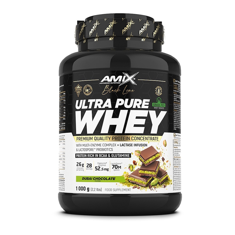 Amix Black Line Ultra Pure Whey Protein 1000 g - Dubai Chocolate