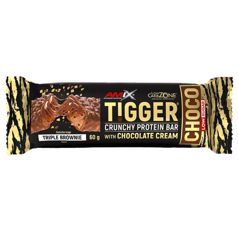 AMIX TiggerZero CHOCO Protein Bar, 60 g Příchuť: Čokoláda/Kokos