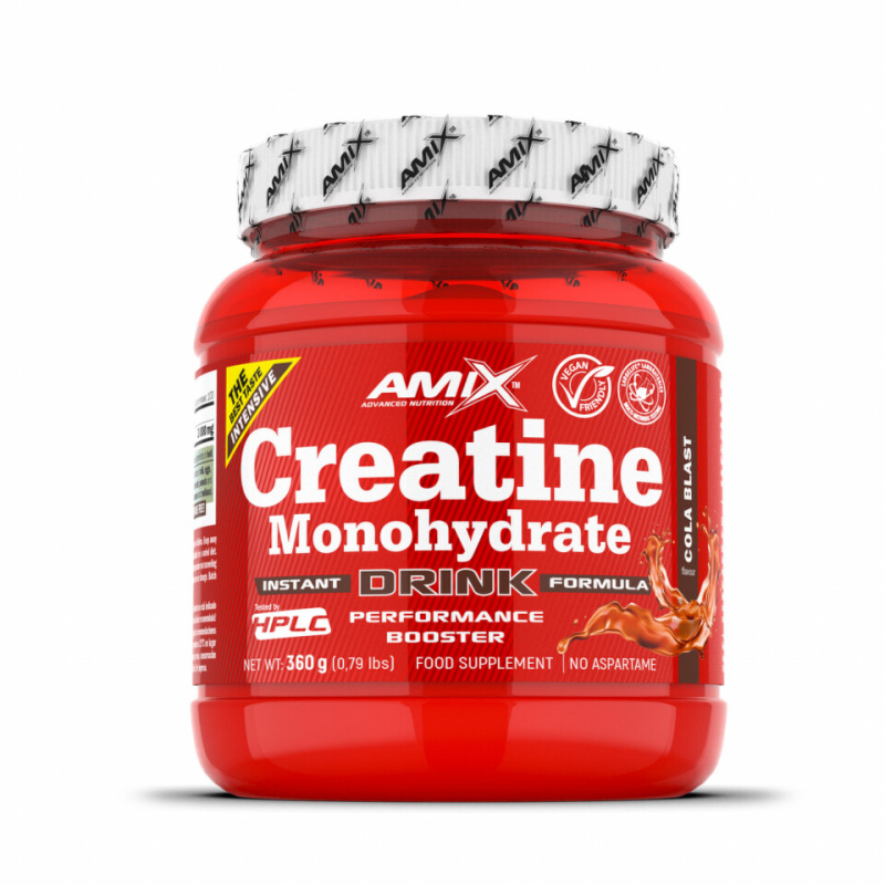 AMIX Creatine Monohydrate Powder Drink, 360 g Příchuť: Cola