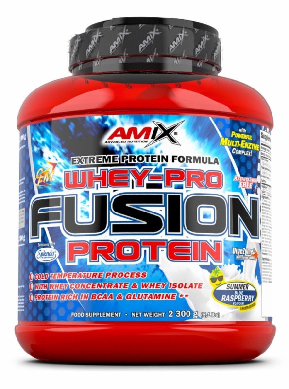 Amix Nutrition Whey Pure Fusion Protein 2,3kg - modrá malina