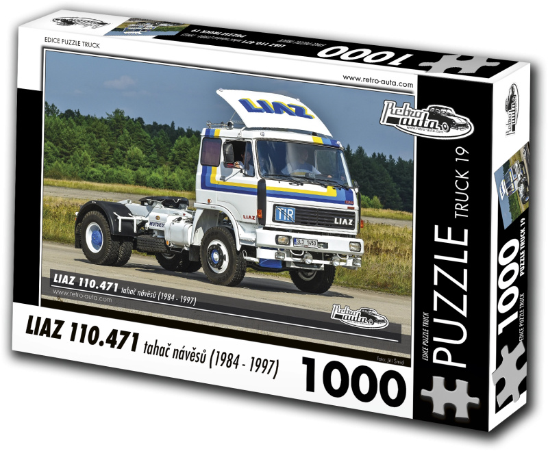 RETRO-AUTA Puzzle TRUCK č.19 Liaz 110.471 tahač návěsů (1984-1997) 1000 dílků