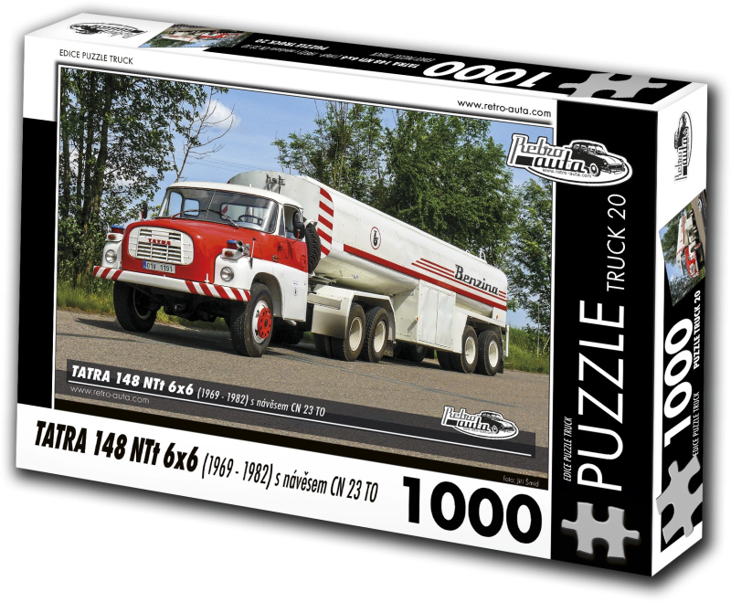 retro-auta puzzle truck tatra 148 ntt 6x6 s návěsem – 1000 dílků