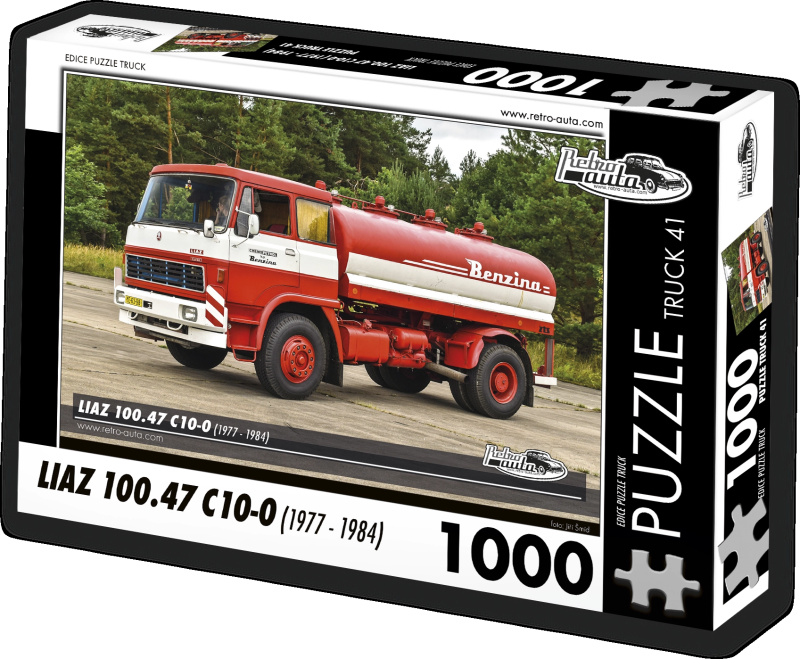 RETRO-AUTA Puzzle TRUCK č.41 Liaz 100.47 C10-0 (1977 - 1984) 1000 dílků