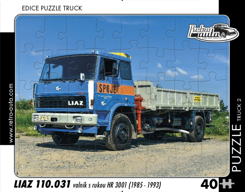 RETRO-AUTA TRUCK č.2 Liaz 110.031 valník s rukou HR 3001 1985-1993 40 dílků