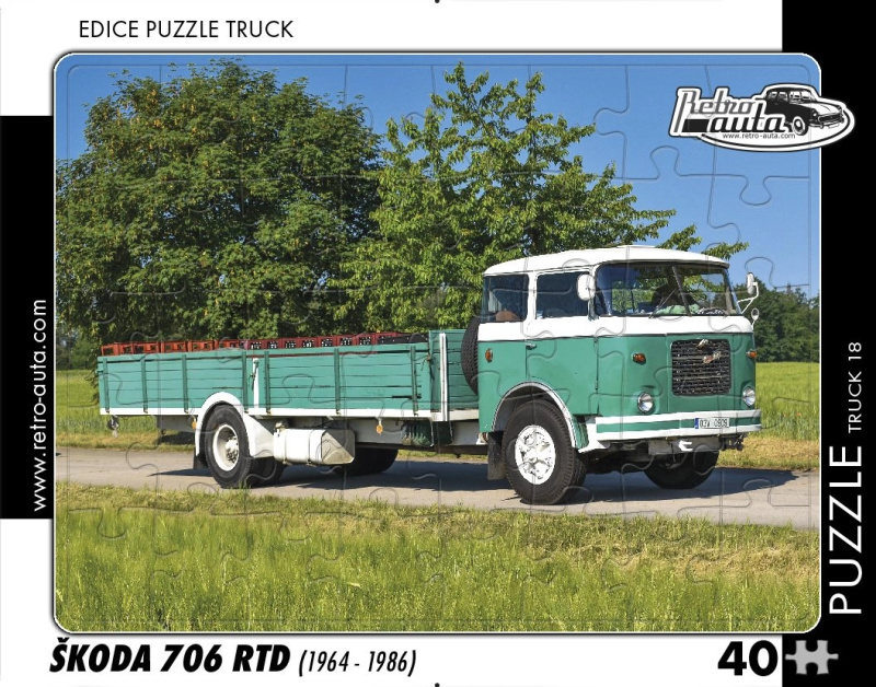 RETRO-AUTA TRUCK č.18 Škoda 706 RTD 1964-1986 40 dílků