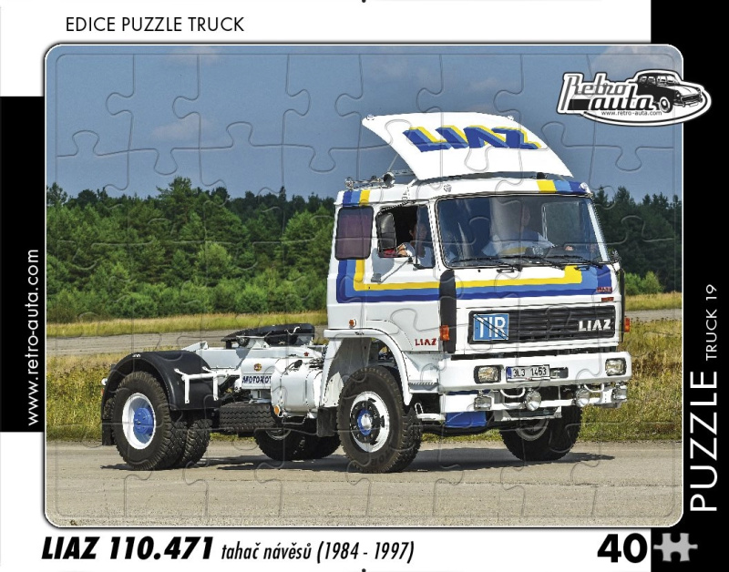 RETRO-AUTA TRUCK č.19 Liaz 110.471 tahač návěsů 1984-1997 40 dílků