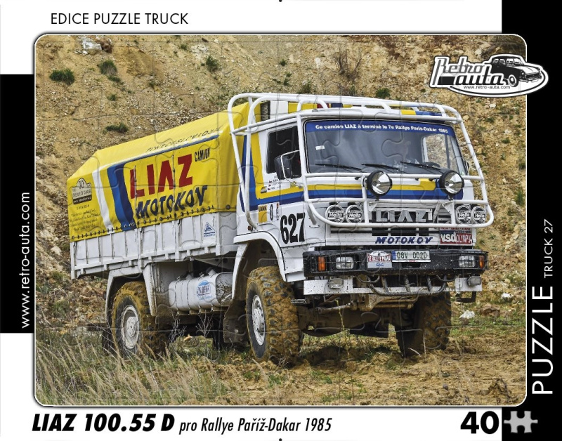 RETRO-AUTA TRUCK č.27 Liaz 100.55 D pro Rallye Paříž-Dakar 1985 40 dílků