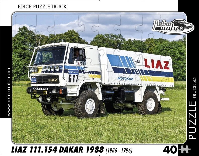 RETRO-AUTA TRUCK č 45 Liaz 111 154 Dakar 1988 1986 1996 40 dílků