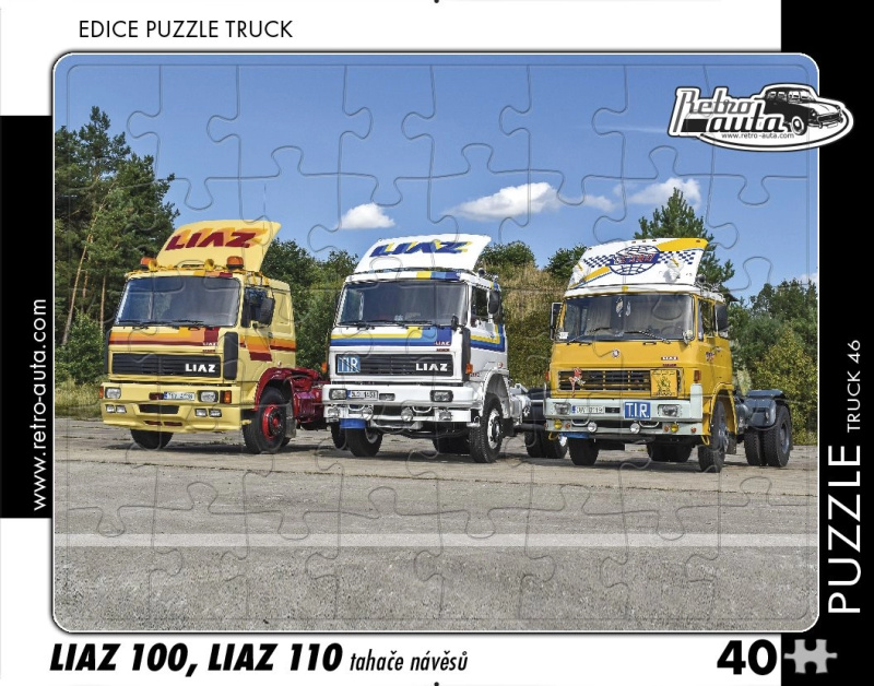 RETRO-AUTA TRUCK č 46 LIAZ 100 LIAZ 110 tahače návěsů 40 dílků