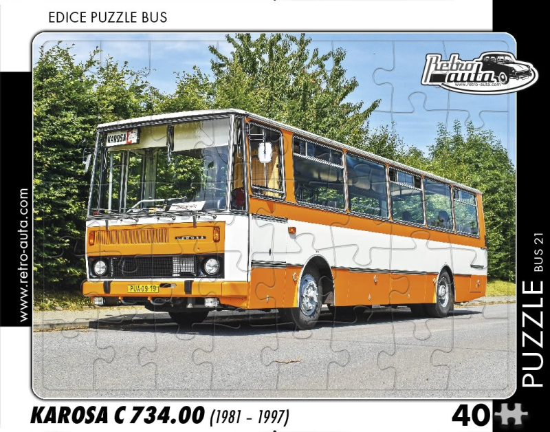 RETRO-AUTA BUS č 21 Karosa C 734 00 1981 1997 40 dílků