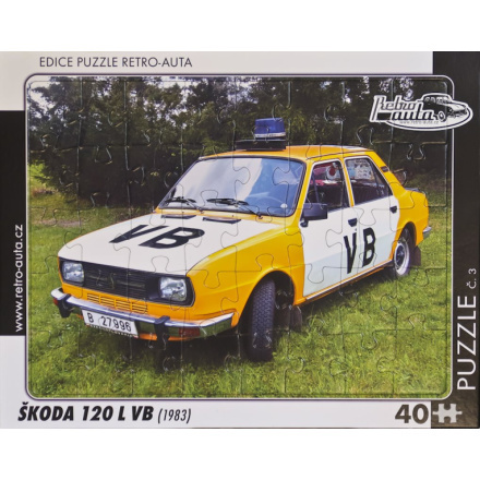 RETRO-AUTA Puzzle č.03 Škoda 120L VB (1983) 40 dílků 162117
