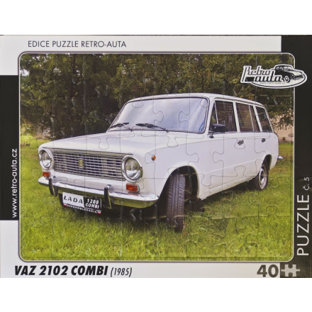 RETRO-AUTA Puzzle č.05 VAZ 2102 COMBI (1985) 40 dílků 162119