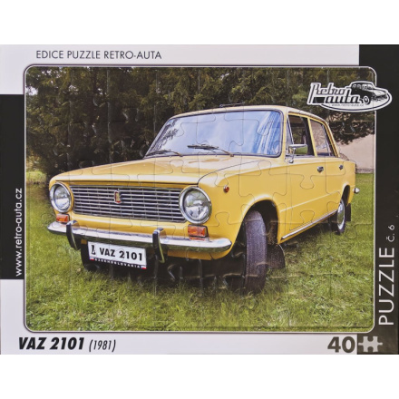 RETRO-AUTA Puzzle č.06 VAZ 2101 (1981) 40 dílků 162120