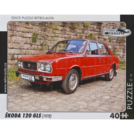 RETRO-AUTA Puzzle č.11 Škoda 120 GLS (1978) 40 dílků 162124