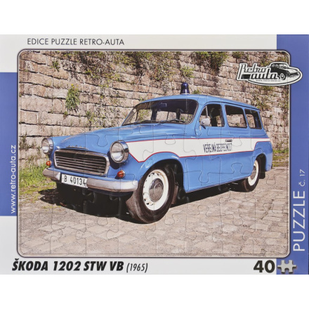 RETRO-AUTA Puzzle č.17 Škoda 1202 STW VB (1965) 40 dílků 162127
