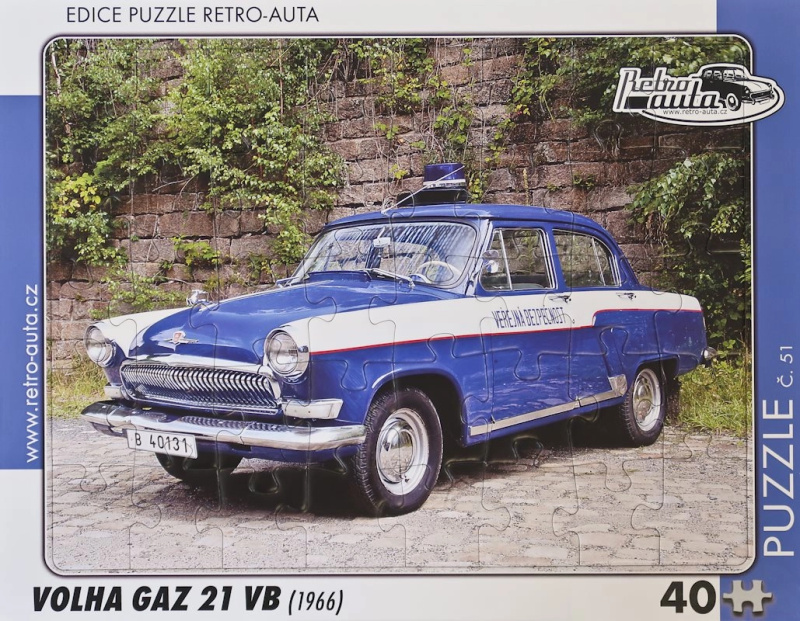 Retroauta puzzle Volha GAZ 21 VB 1966