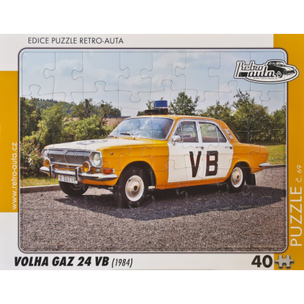 RETRO-AUTA Puzzle č.69 Volha GAZ 24 VB (1984) 40 dílků