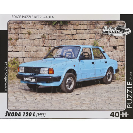 RETRO-AUTA Puzzle č.83 Škoda 120 L (1985) 40 dílků