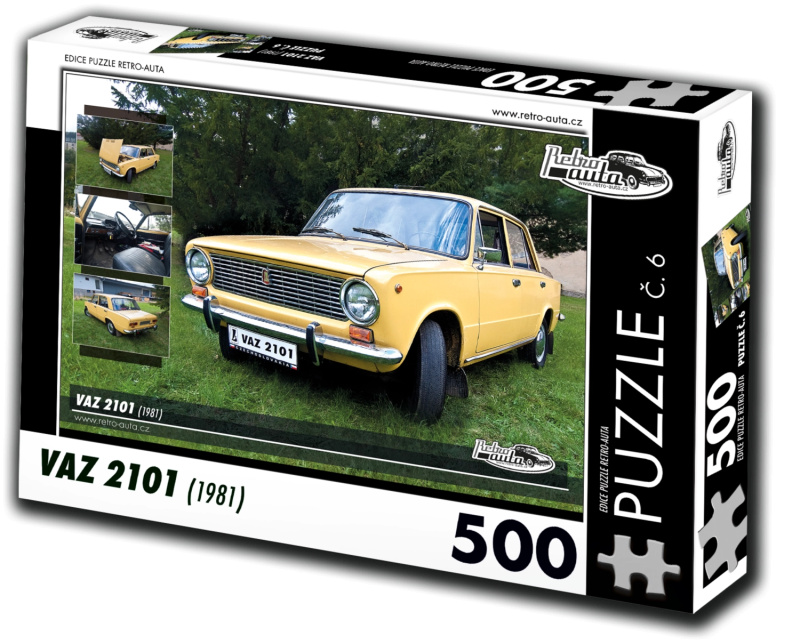 RETRO-AUTA Puzzle č. 6 VAZ 2101 (1981) 500 dílků