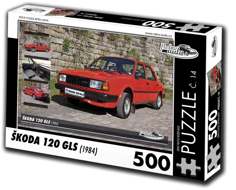 RETRO-AUTA Puzzle č. 14 Škoda 120 GLS (1984) 500 dílků