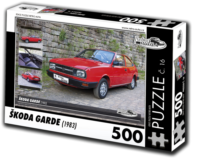 Skládačka retro aut Škoda Garde 1983 - 500 dílků