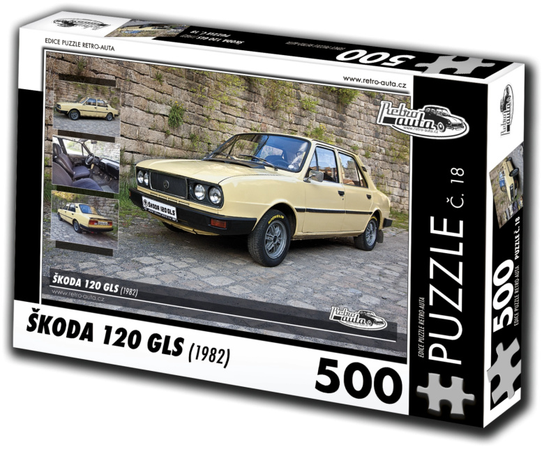 Puzzle Retro-Auta Škoda 120 GLS 500 dílků