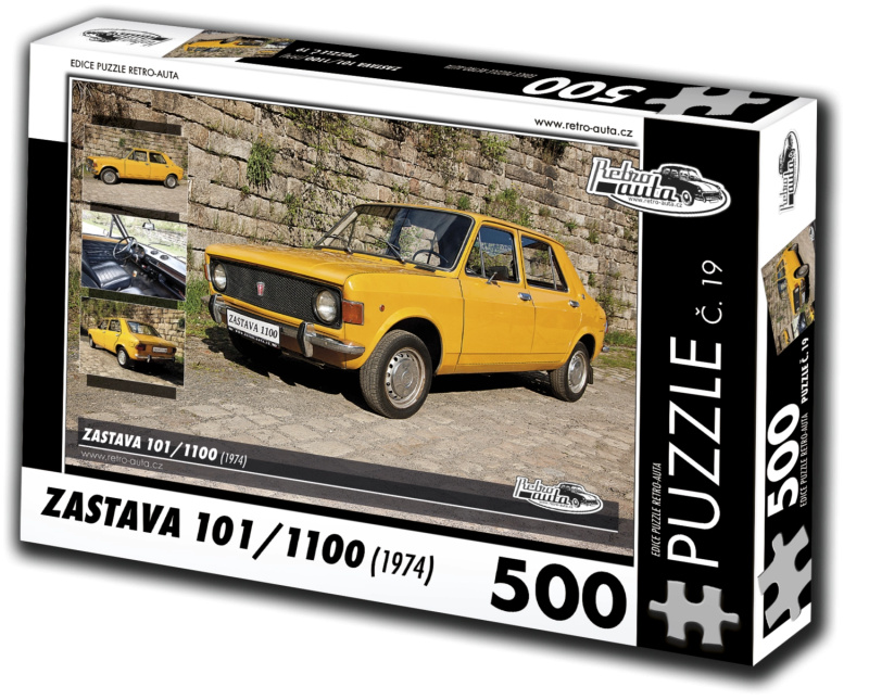 RETRO-AUTA Puzzle č. 19 Zastava 101,1100 (1974) 500 dílků