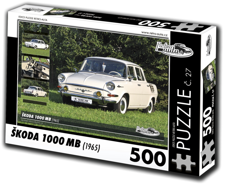 Retro auta puzzle Škoda 1000 MB 1965