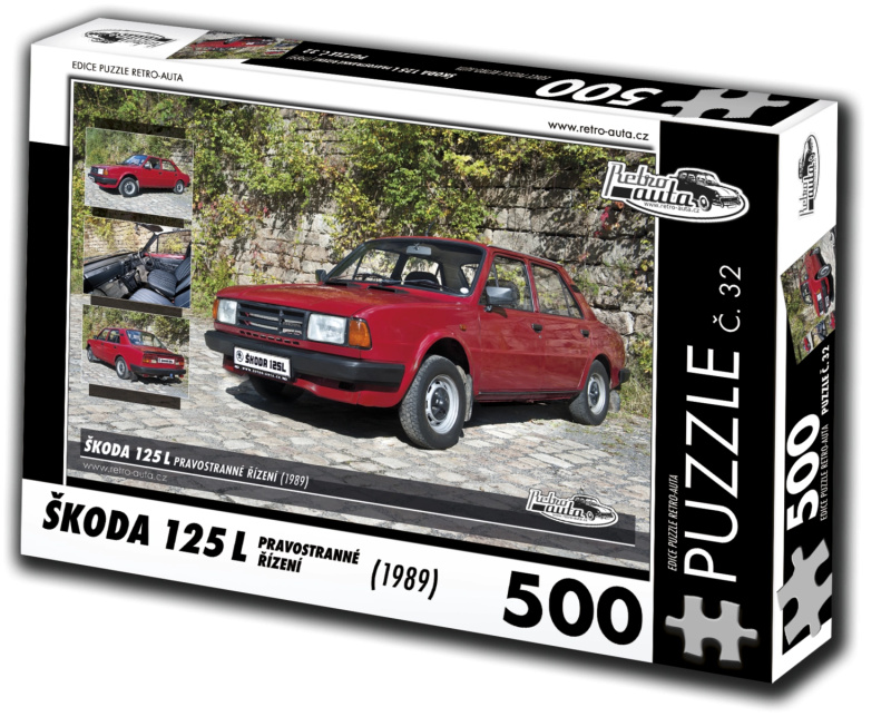Puzzle Retro Auta Škoda 125 L pravostranné řízení