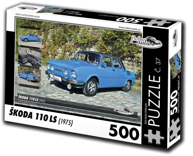 RETRO-AUTA Puzzle č. 37 Škoda 110 LS (1975) 500 dílků