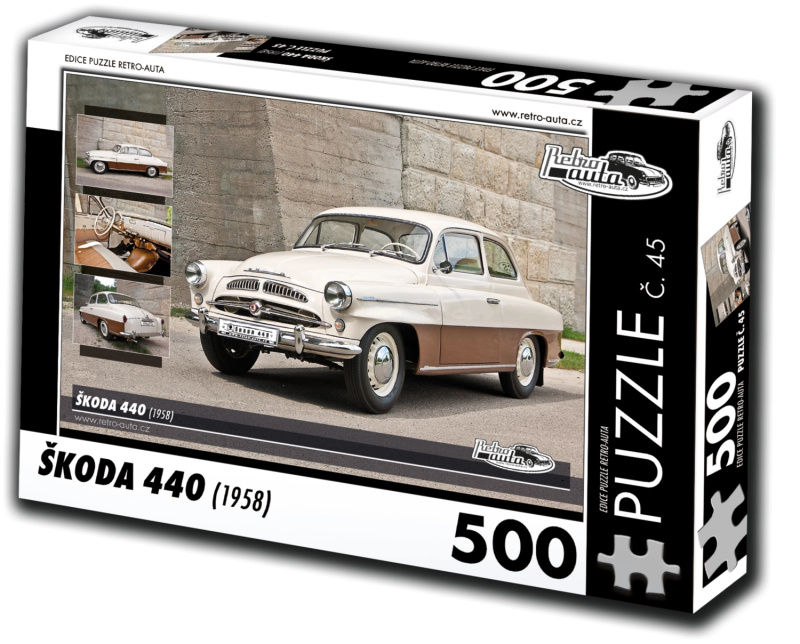 RETRO-AUTA Puzzle č. 45 Škoda 440 (1958) 500 dílků