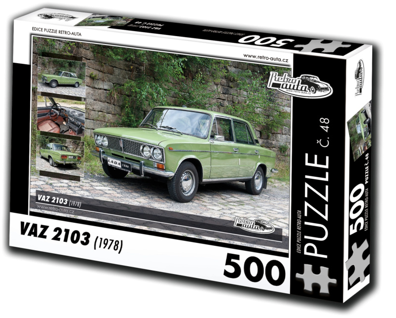 RETRO-AUTA Puzzle č. 48 Vaz 2103 (1978) 500 dílků