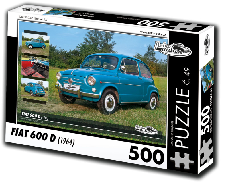 Retro Auta Puzzle Fiat 600 D 1964