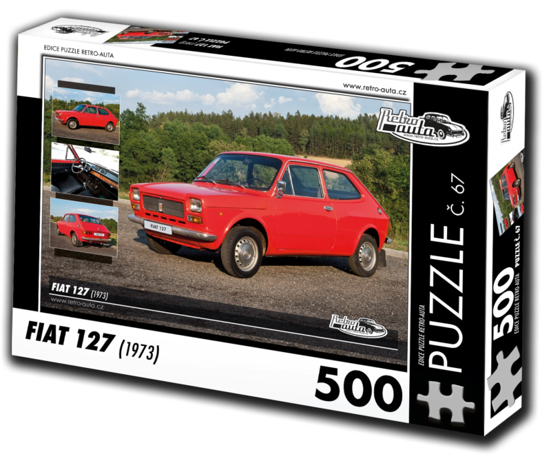 Puzzle Retro-Auta Fiat 127 1973 500 dílků