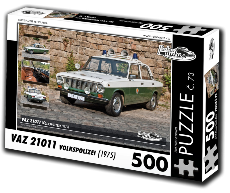 RETRO-AUTA Puzzle č. 73 VAZ 21011 Volkspolizei (1975) 500 dílků