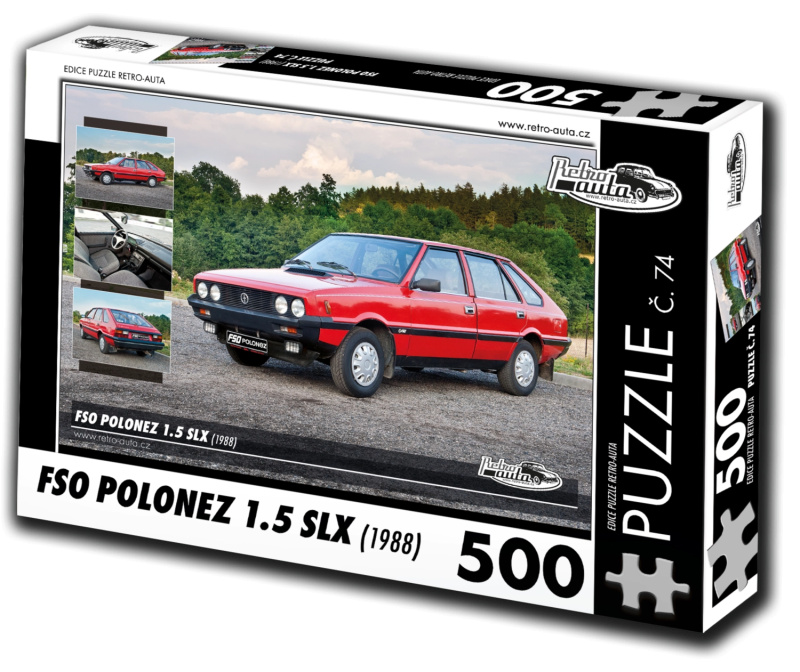 RETRO-AUTA Puzzle č. 74 FSO Polonez 1.5 SLX (1988) 500 dílků