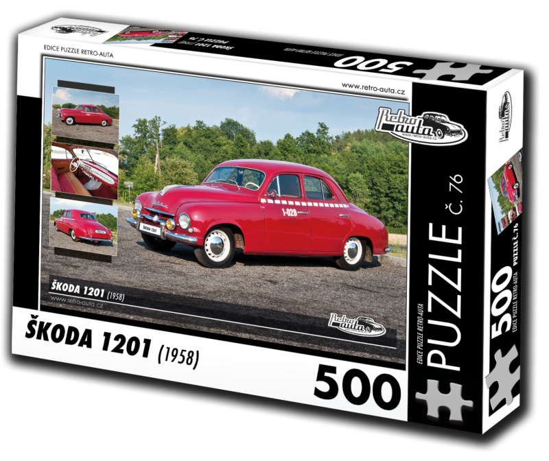 Retro auta puzzle Škoda 1201 (1958) 500 dílků