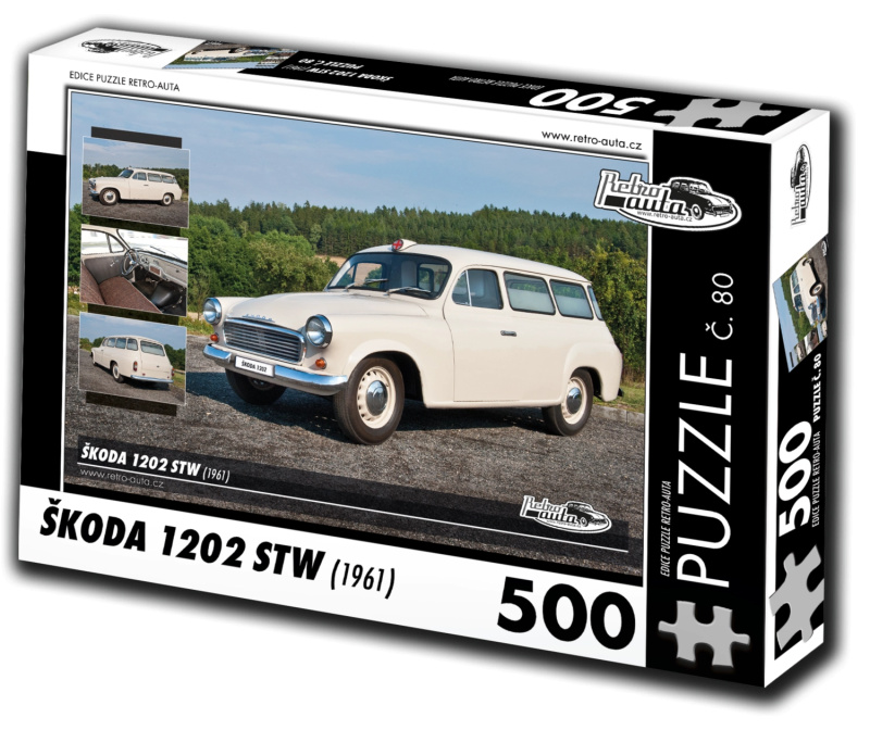Sběratelské puzzle Škoda 1202 STW sanitka 1961
