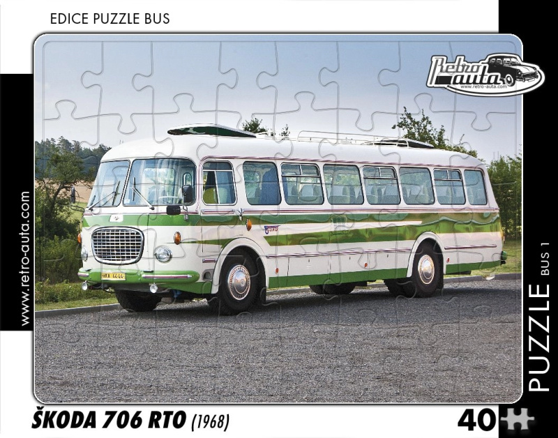 RETRO-AUTA BUS č.1 Škoda 706 RTO 1968 40 dílků