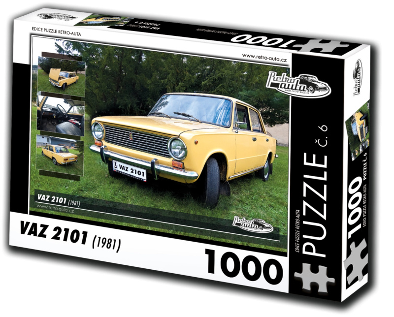 Retro Auta Puzzle VAZ 2101 z roku 1981 - 1000 dílků
