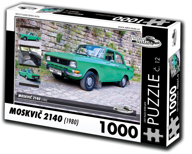 RETRO-AUTA Puzzle Moskvič 2140 (1980) 1000 dílků