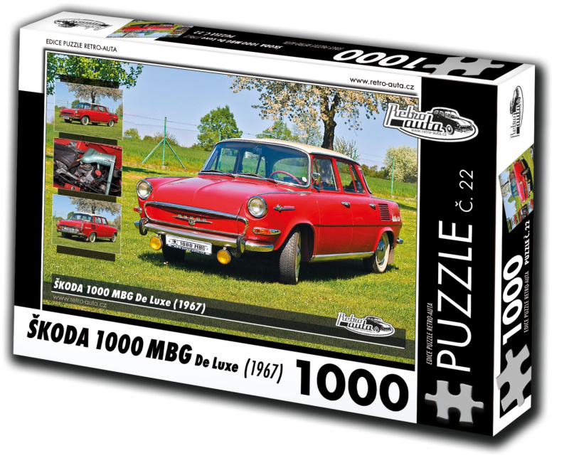 Puzzle Retro Auta Škoda 1000 MBG De Luxe