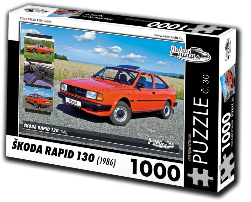Retro auta puzzle Škoda Rapid 1300 1986