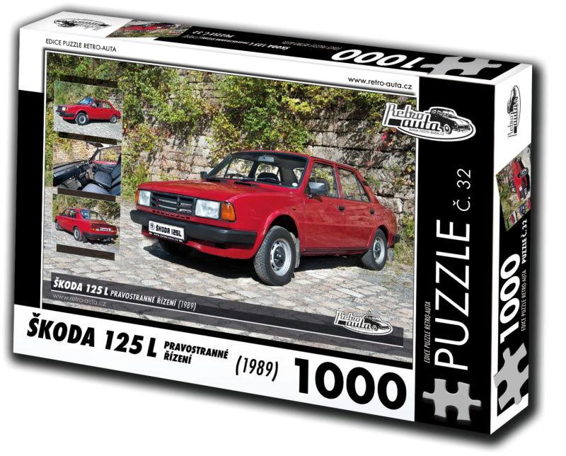 Retro puzzle Škoda 125 L pravostranné řízení
