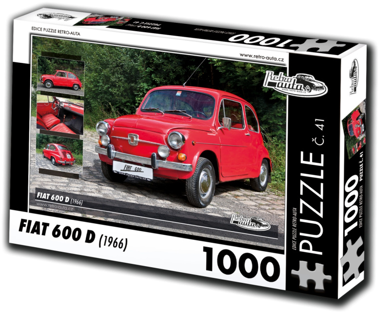 RETRO-AUTA Puzzle Fiat 600 D 1000 dílků