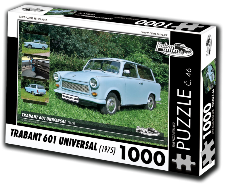 RETRO-AUTA Puzzle č. 46 Trabant 601 Universal (1975) 1000 dílků