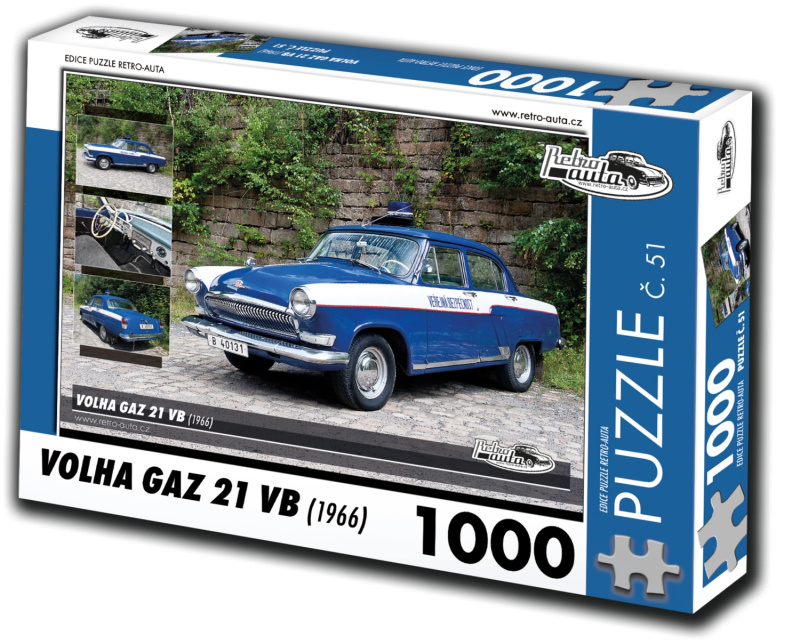 Sběratelské puzzle Volha Gaz 21 VB z roku 1966