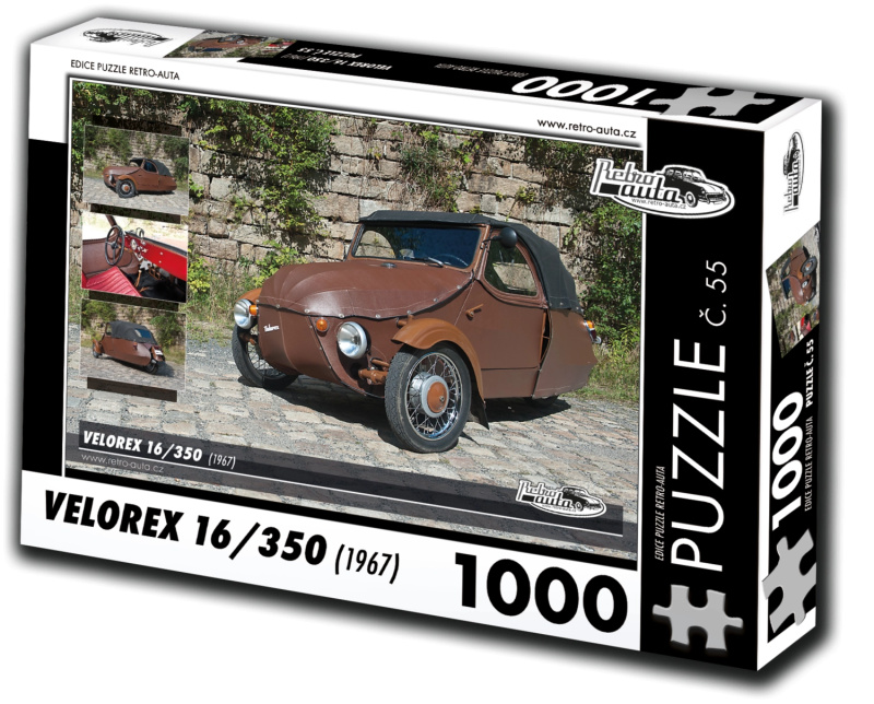 RETRO-AUTA Puzzle č. 55 Velorex 16,350 (1967) 1000 dílků
