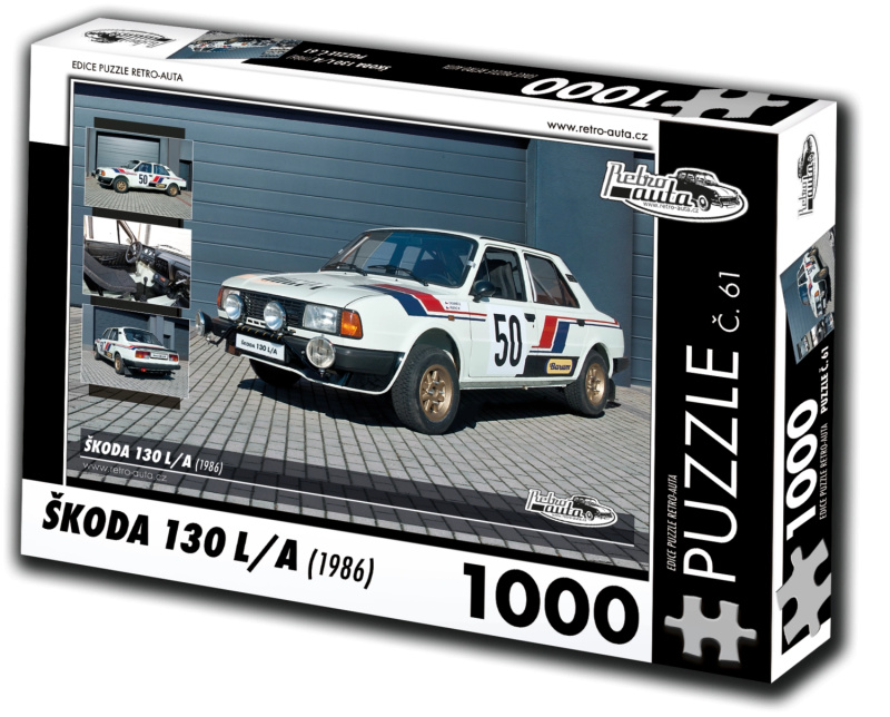 Stavebnice puzzle Retro Auta Škoda 130 L 1986 1000 dílků